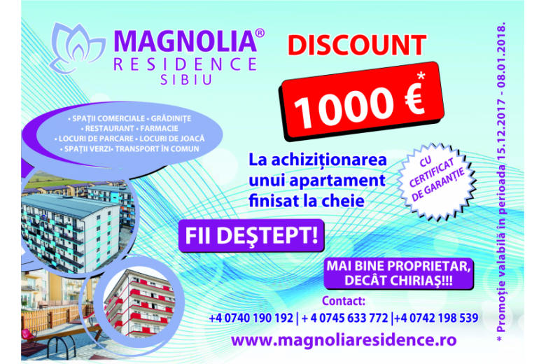 Holiday offer at Magnolia Residence Sibiu